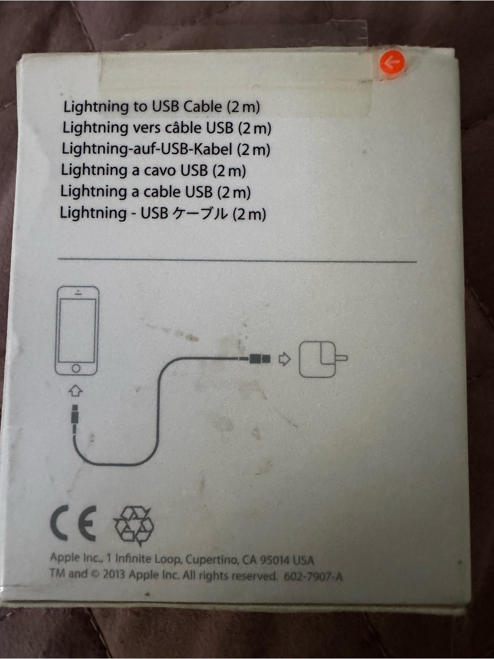 Apple Lightning to USB Cable (White) - Retail Box